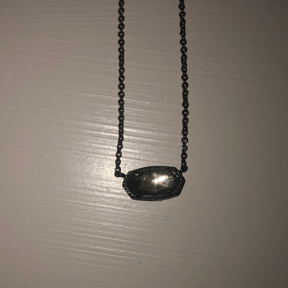Gun metal grey Kendra Scott necklace
